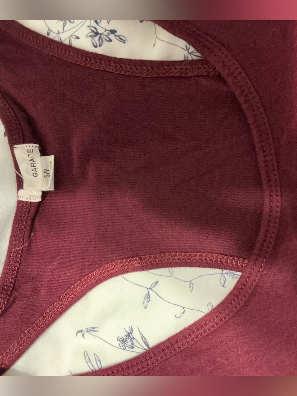 Garage Sleeveless Racerback Maxi Dress in Deep Burgundy - Picture 3 of 4